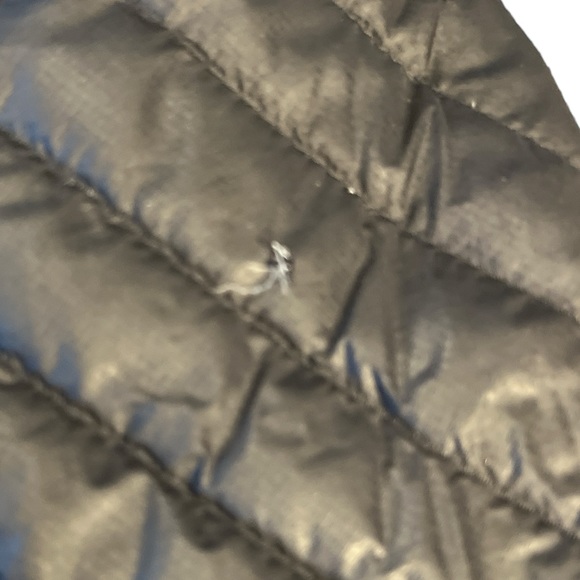 LL Bean kids jacket Small 8 black and red play coat goose down preowned packable - Picture 3 of 10